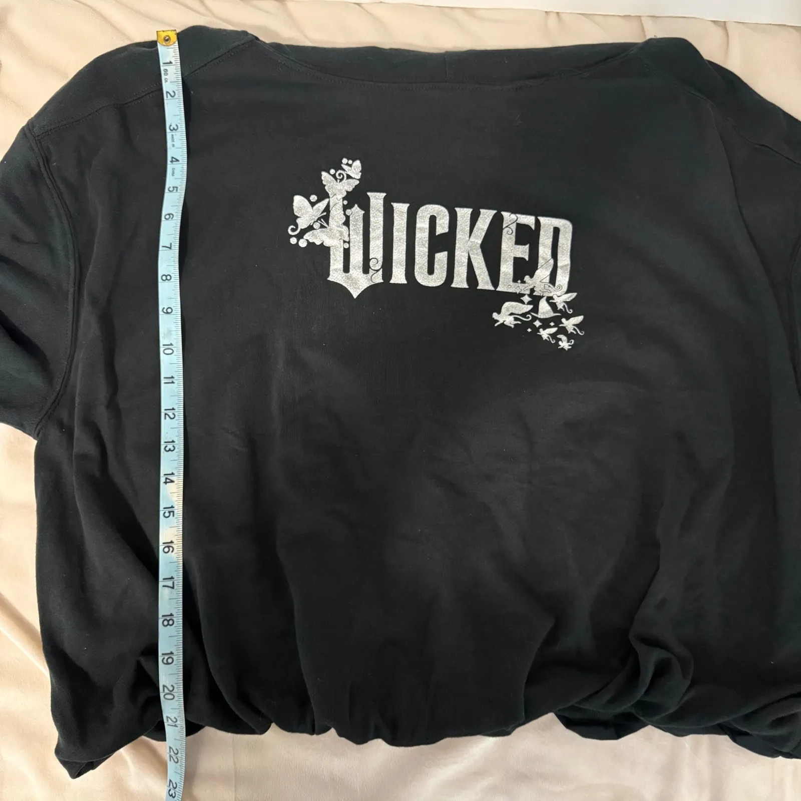 Wicked‎ NWT Black Cinched Sweatshirt Size Large - Image 10