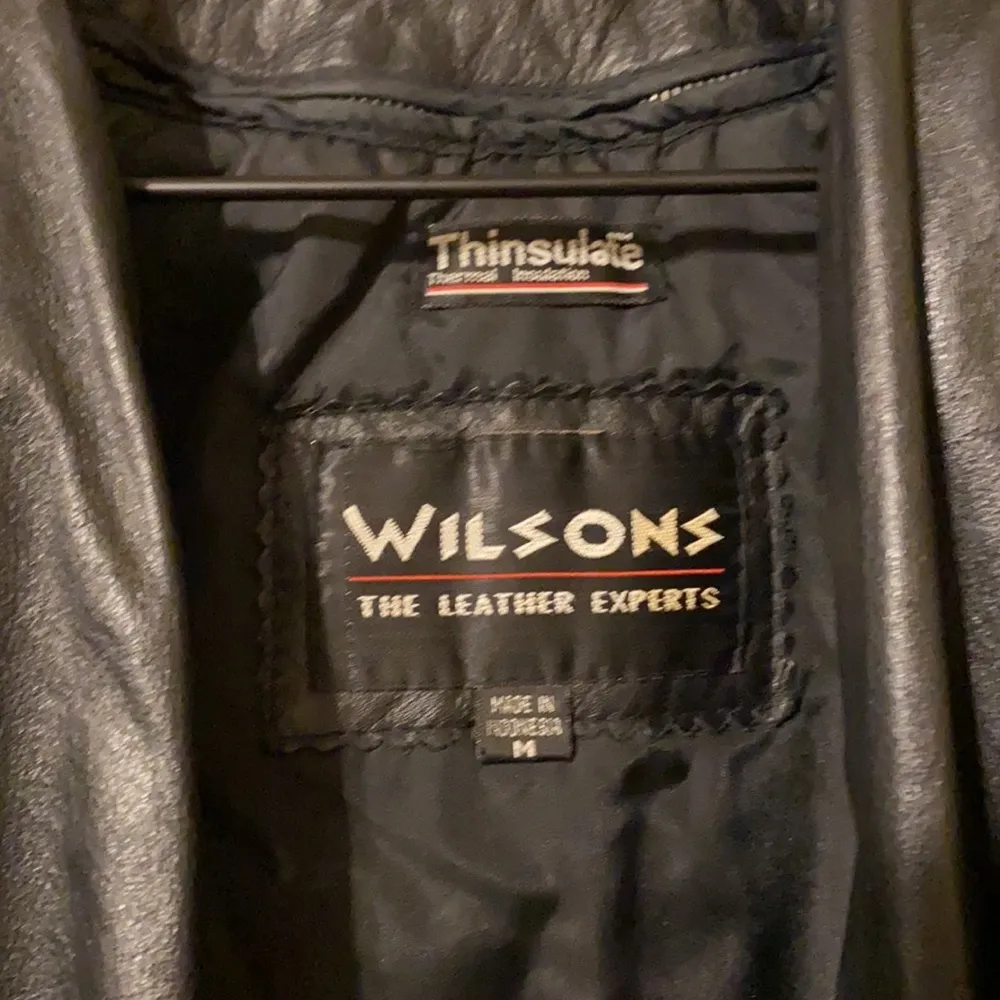 wilson's leather Vintage 90s  Thinsulate black leather moto jacket, size medium - Image 7