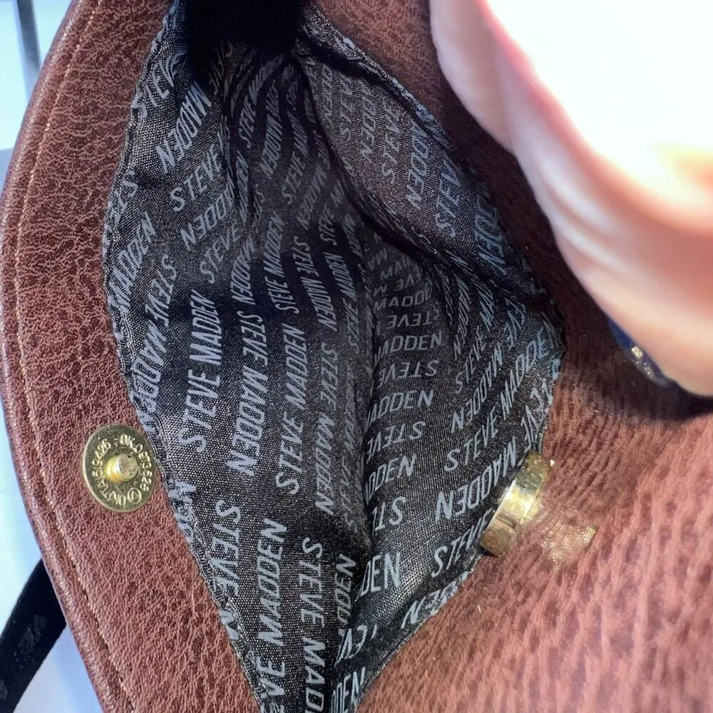 Steve Madden Faux Leather Crossbody Signature Bag with Guitar Strap - Image 11