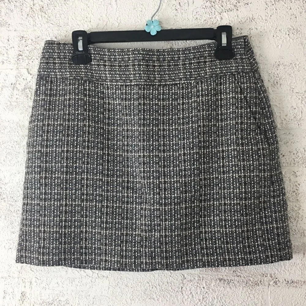 FORENZA GRAY TWEED WOOL MINI SKIRT - Image 2
