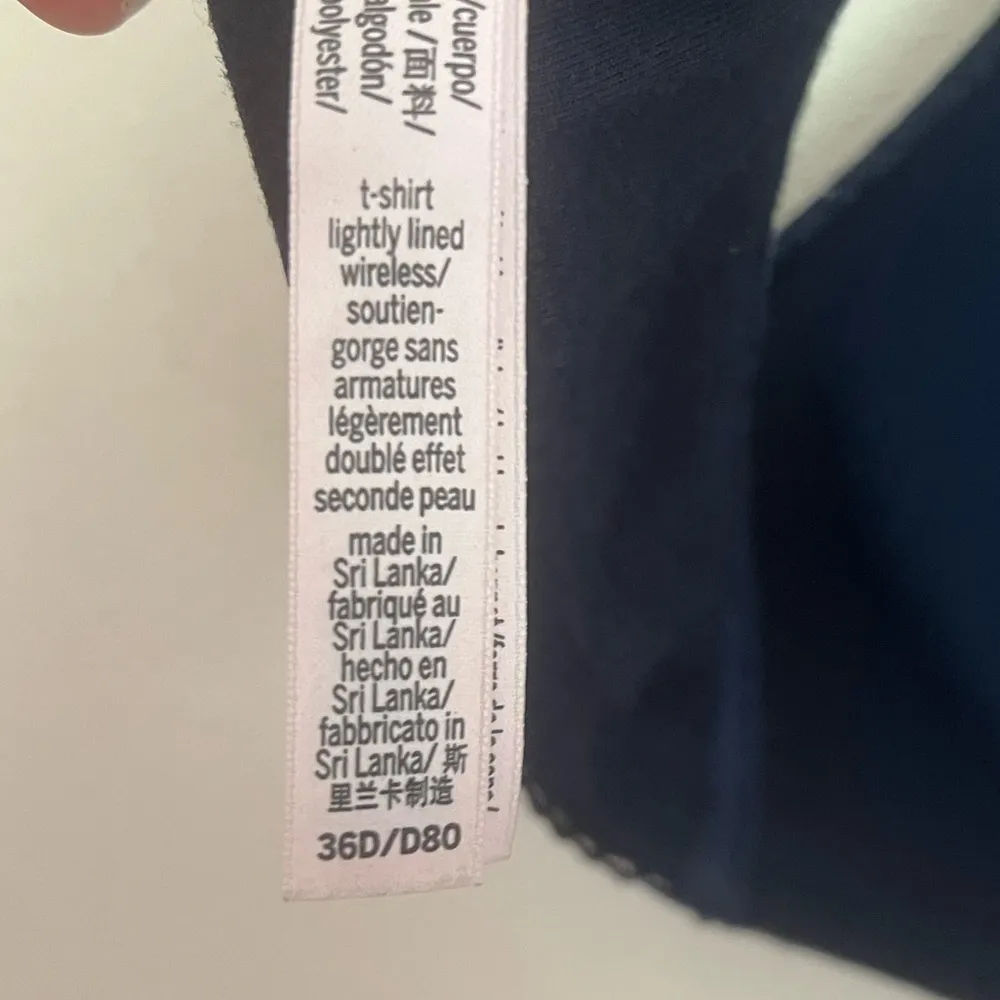 Victoria’s Secret Navy Blue Ribbed T- Shirt Lightly Lined Wireless Bra Size 36D - Image 7