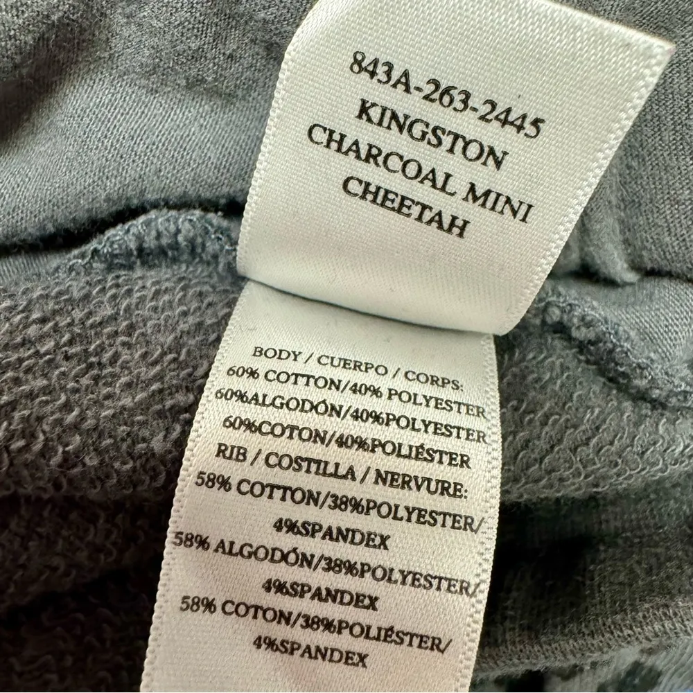 Rails Kingston Cheetah Print Sweatpants Joggers Charcoal Mini Gray Grey Medium M - Image 9