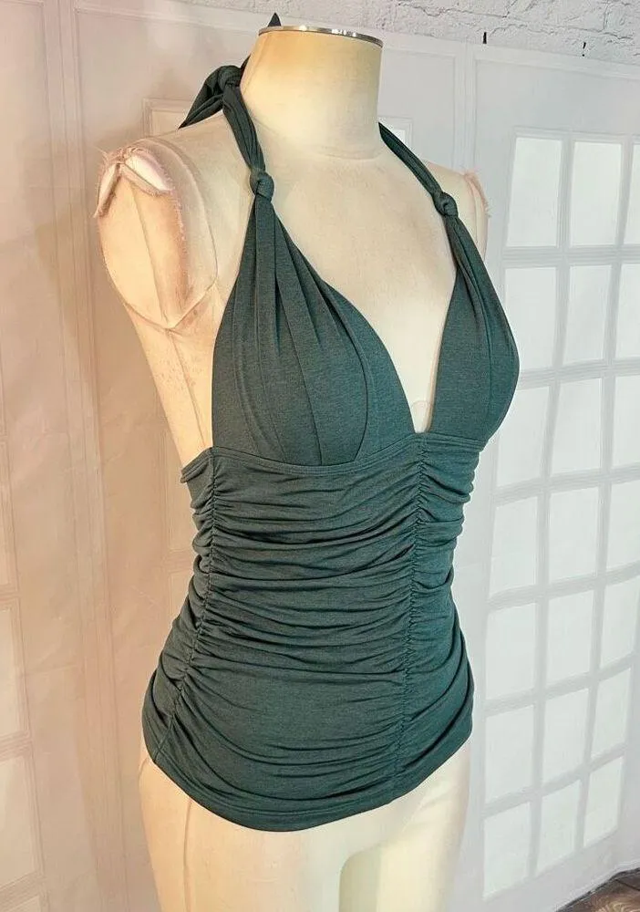 Athleta aqualuxe ruched opal tankini size small - Image 4