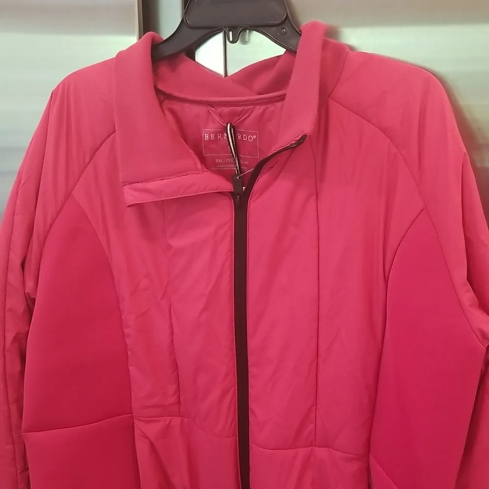 đź’•BERNARDOđź’• Puffer Jacket ~ Orchid Flower Dark Pink XXL 46 NWT - Image 9