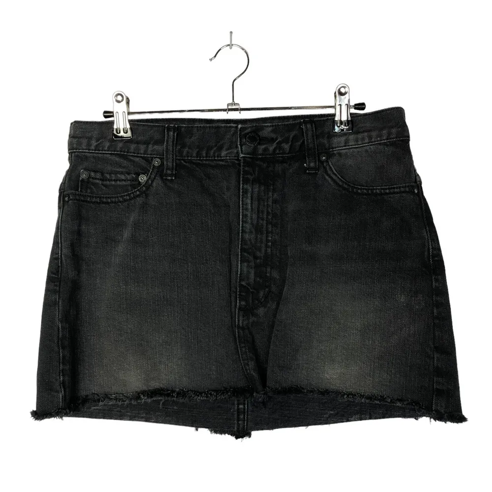 Free People Beat Of the Music Black Denim Mini Skirt 4 - Image 14