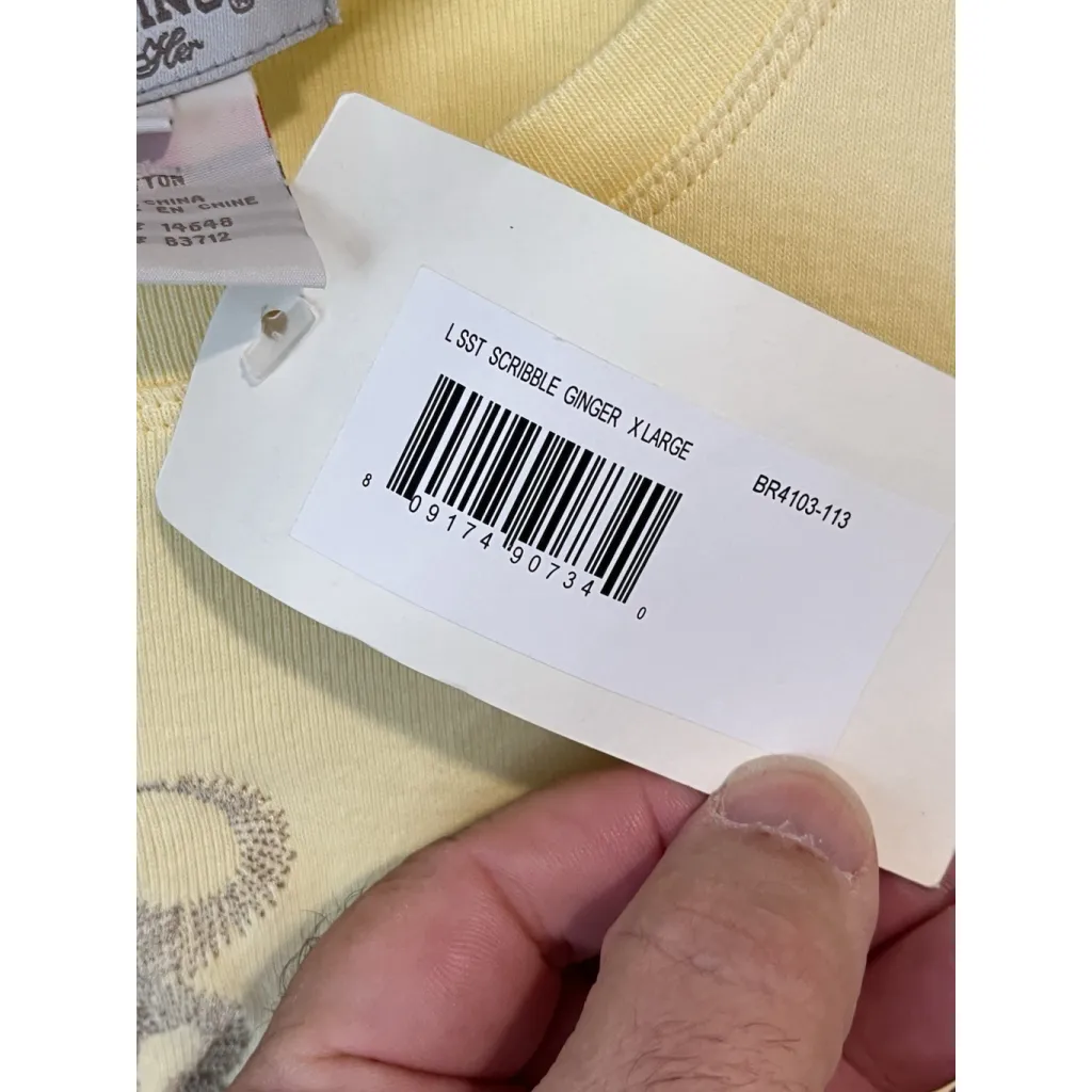 Browning Top Womens XL Yellow Short Sleeve Crew Neck Embrodered Deer Logo NWT - Image 8