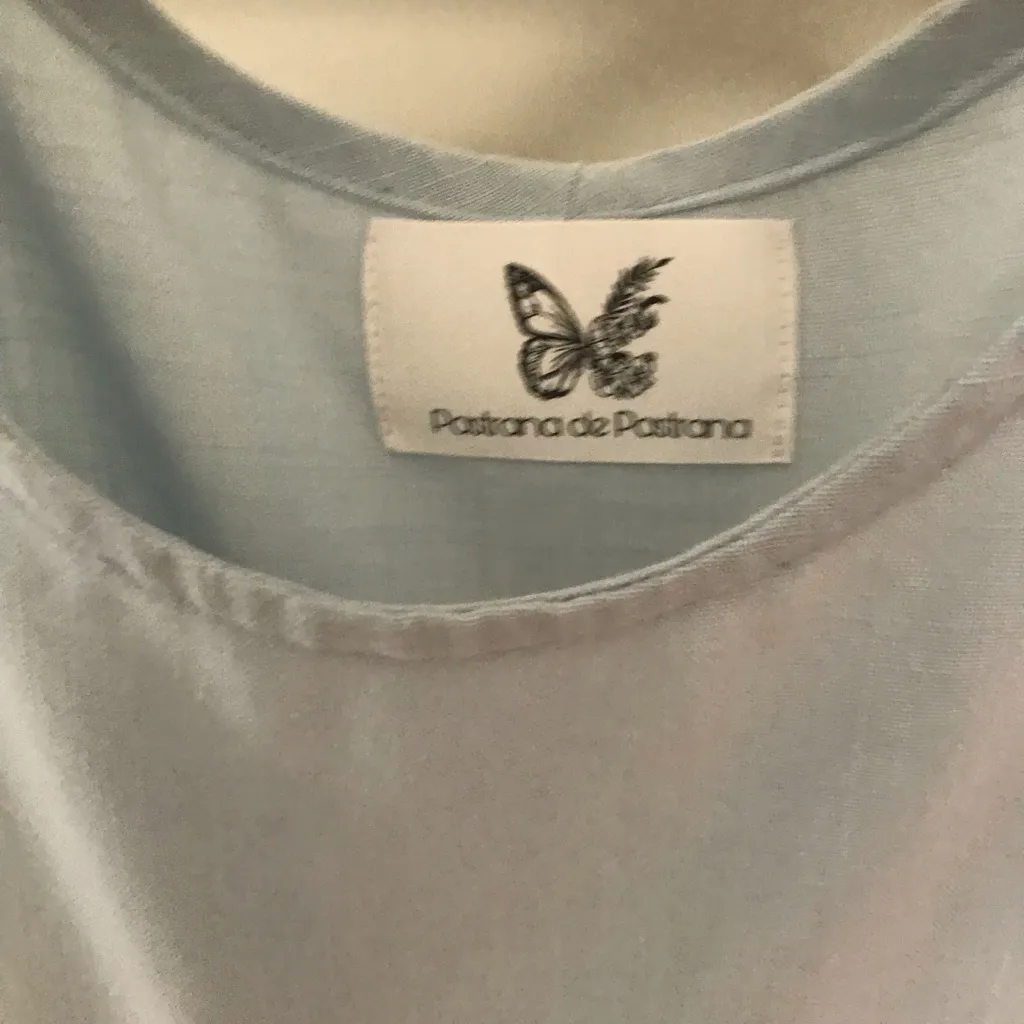 Blue embroidered dress - Image 3