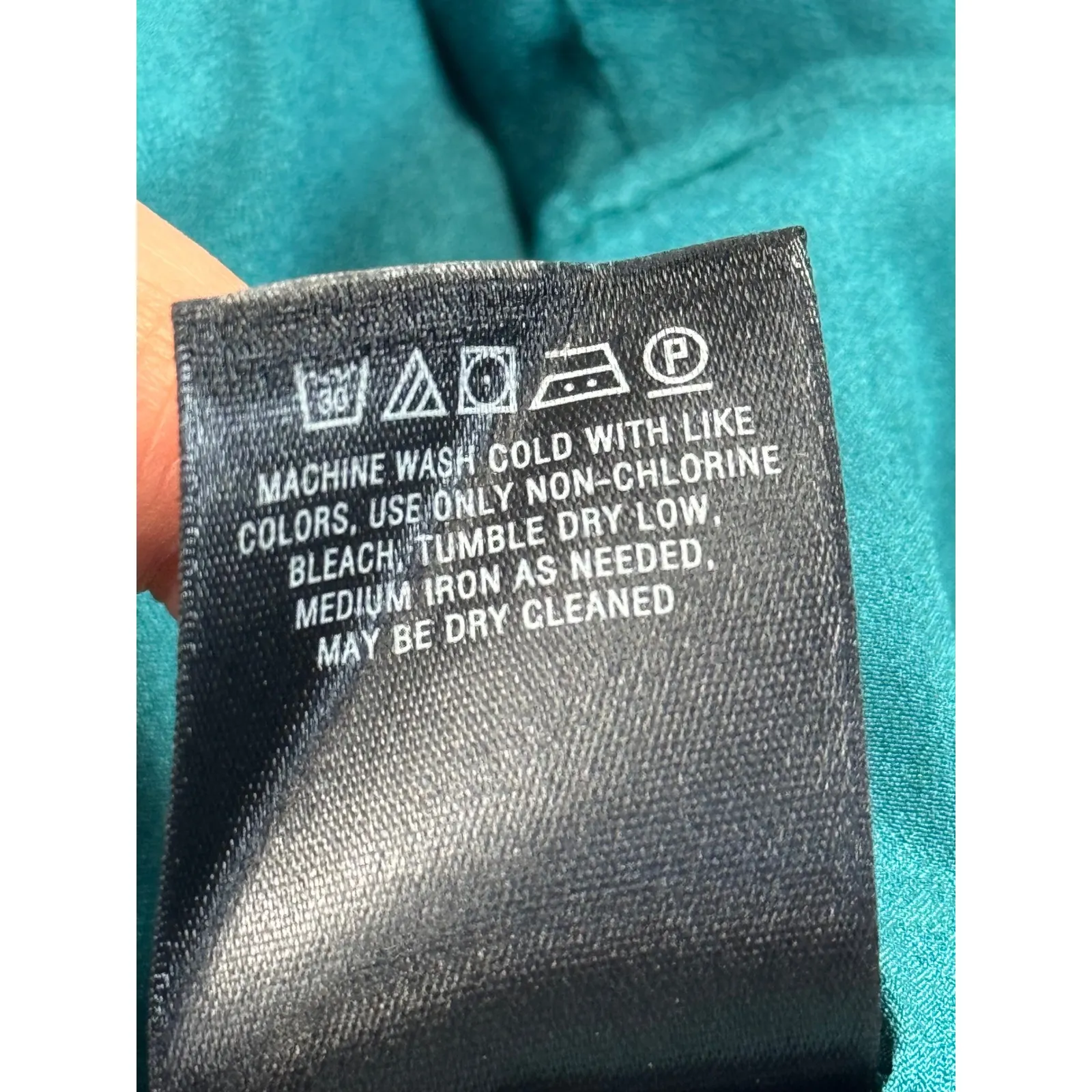 Moulinette Soeurs anthropologie Teal Lace Overlay Flutter Sleeve 14 dress - Image 10