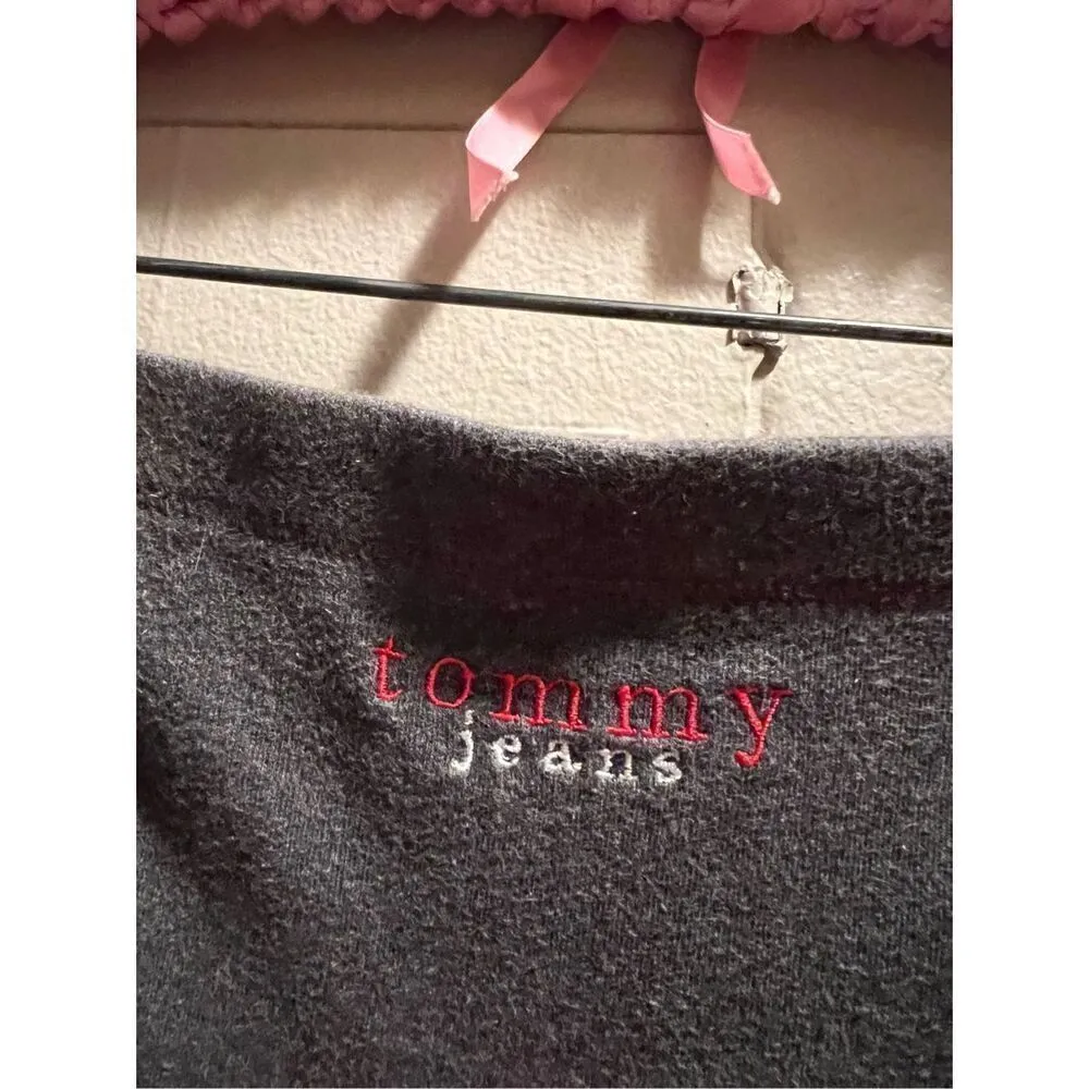 Tommy Jeans Grey Sleeveless Crop Top Woman’s Size XL - Image 4