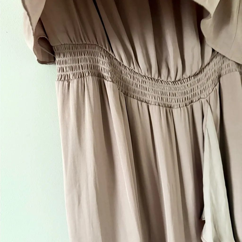 NWT Naked Zebra Strapless Ruffle High Low Hem Dress in Blush Pink Size L - Image 3