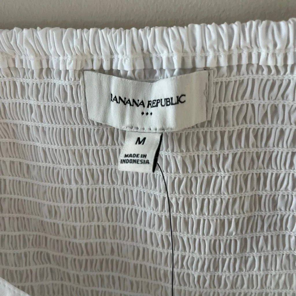 Banana Republic White Eyelet Cotton Mini Dress NWT M - Image 8