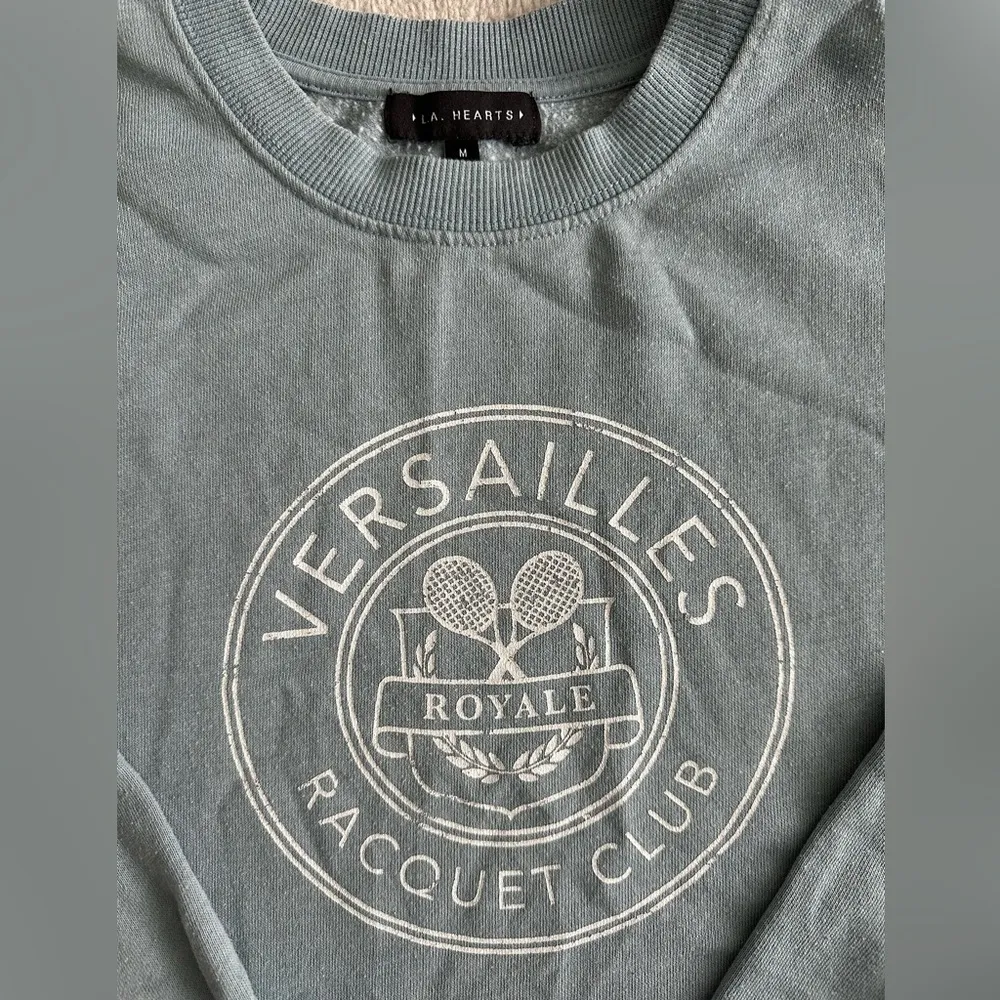 Blue Cropped Tennis Versailles Sweatshirt - Image 3