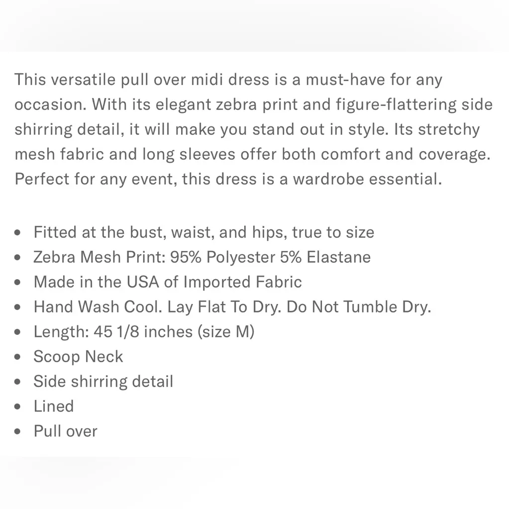 Karen Kane Black and ecru  Long Sleeve zebra print Sheath Dress. Size Medium. - Image 7