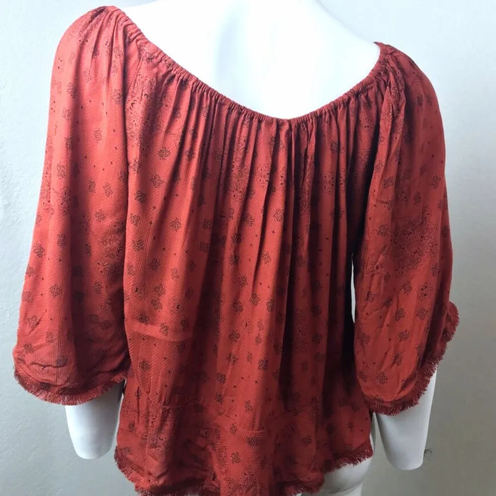 Buffalo David Bitton Mocho Combo Blouse Fringe - Image 3