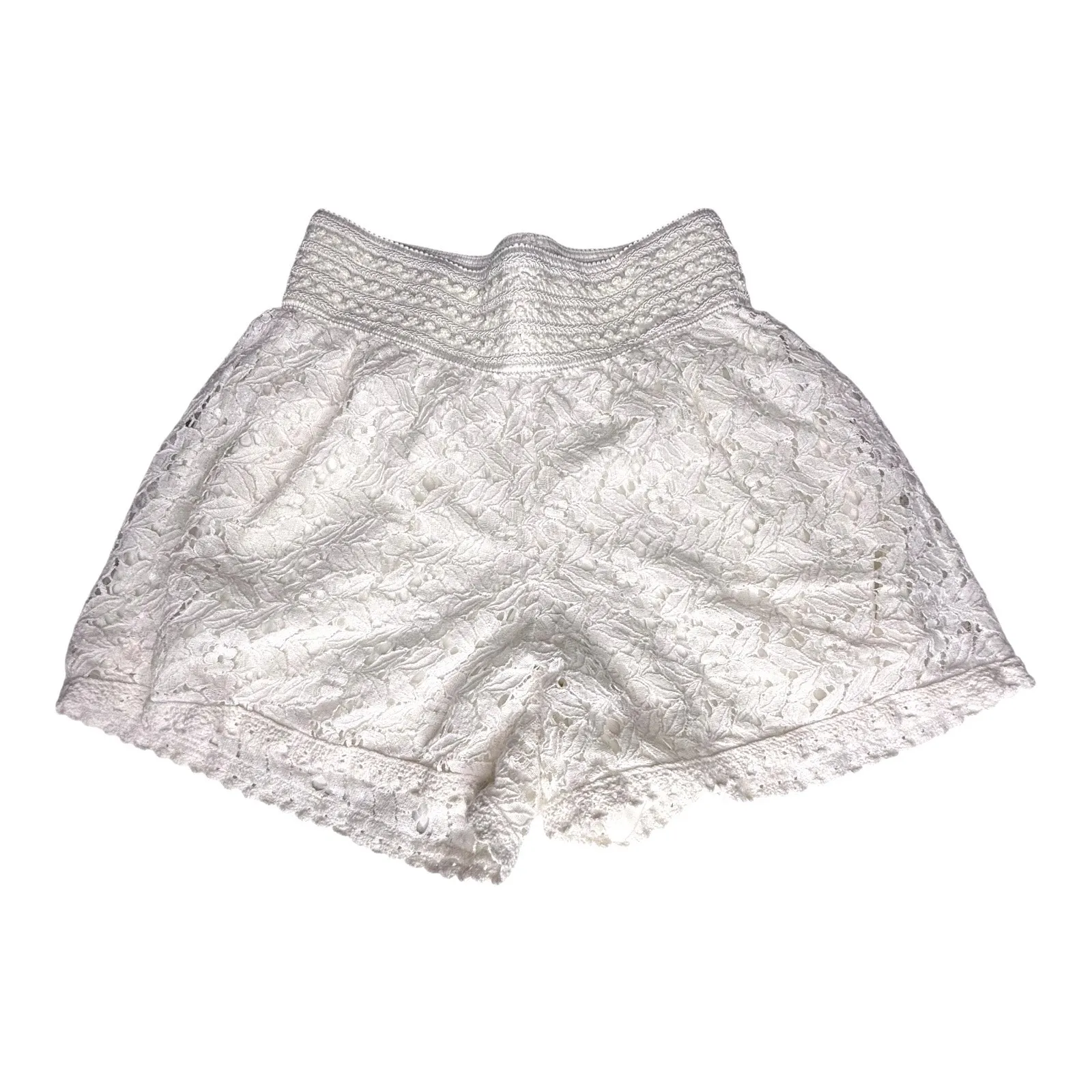 Umgee Linen Cotton Shorts Women's Small Pull On Tie Front Frayed Hem Layered USA - Image 8