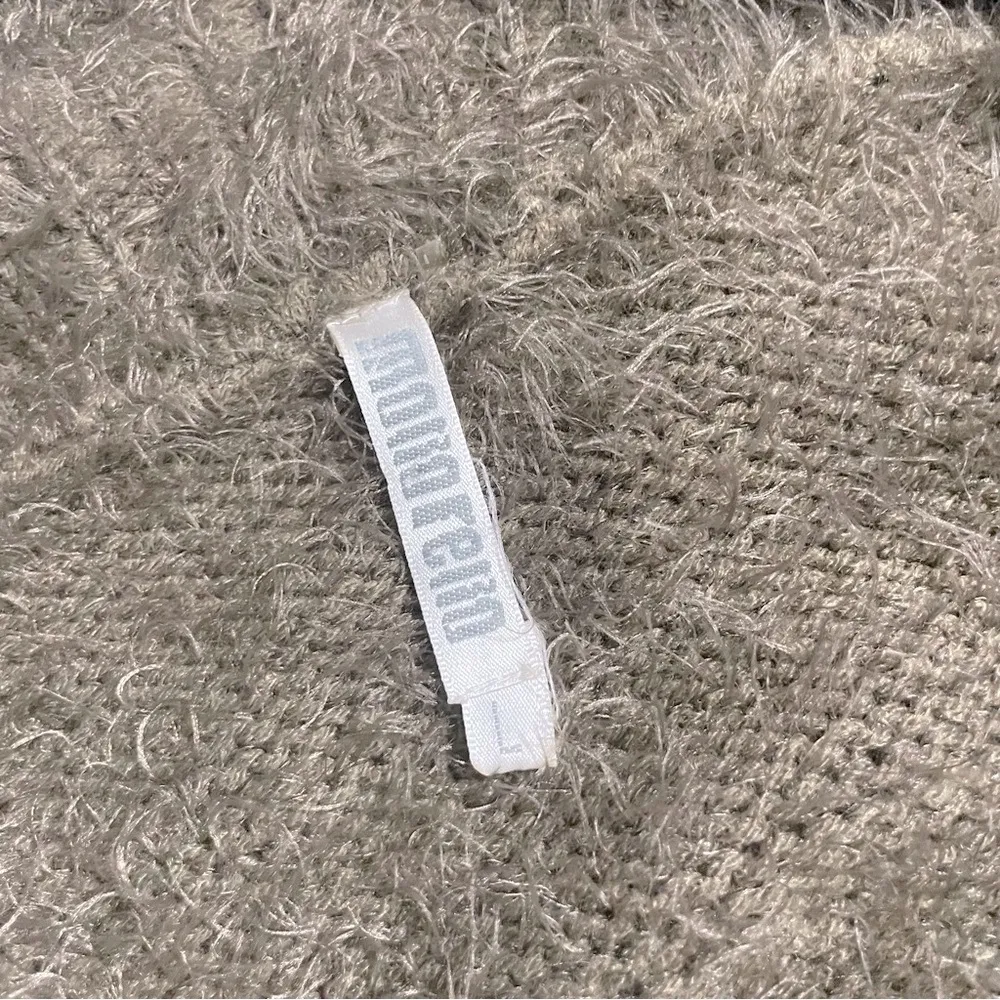 MONOREN Crochet Knit vest/ jacket, Faux Fur Brown SZ L - Image 10