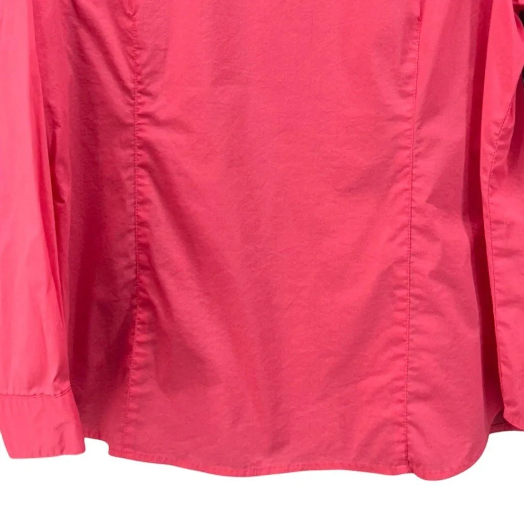 Susan Graver‎ Button Up Blouse Pink 16 - Image 5