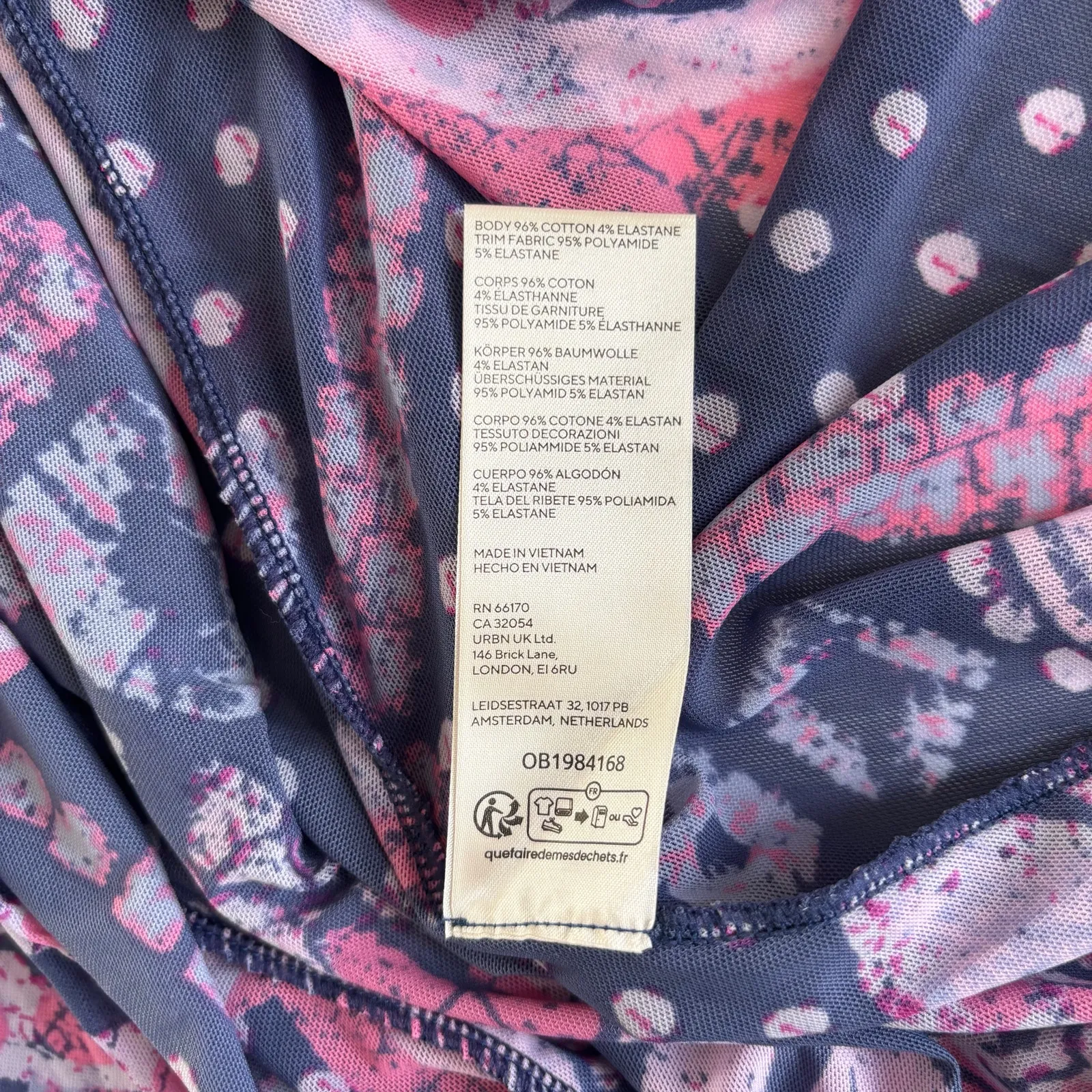 Free People Swept Away Maxi Top Sheer Dress Beach Cover-Up Womens XL Blue/Purple - Image 7