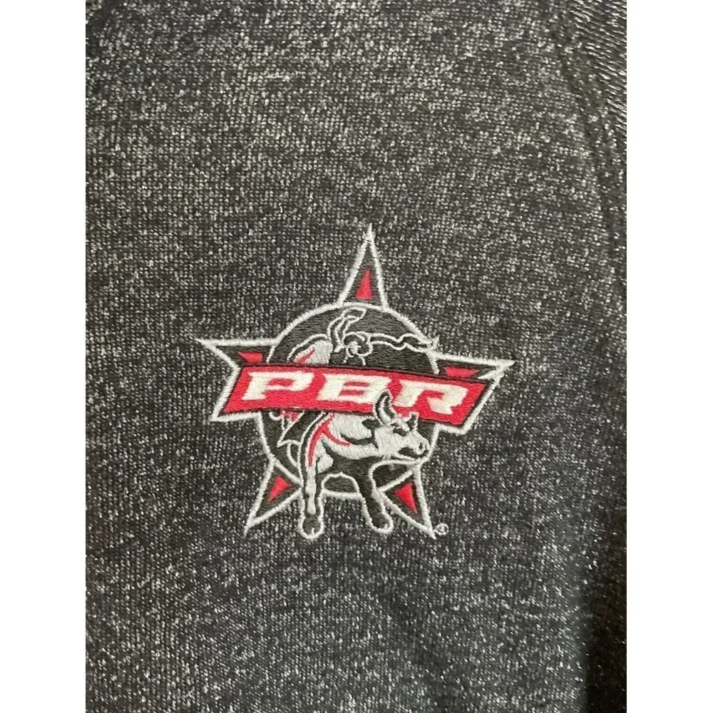 PBR Professional Bull Riders Womens‎ Black Metallic Full Zip Hooded Jacket Small - Image 3