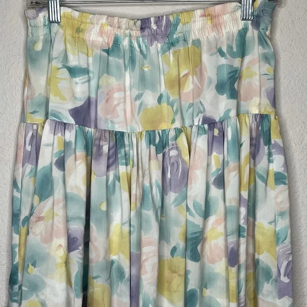 Vintage Russ Floral‎ Skirt Set Purple Size L - Image 4