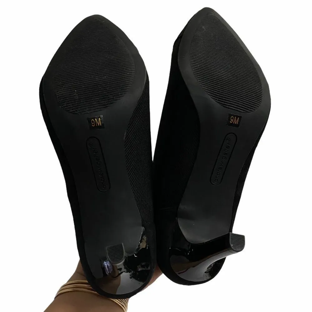 ANDREW GELLER Black
Women's Tucket Pump Heels Sz 9 - Image 7