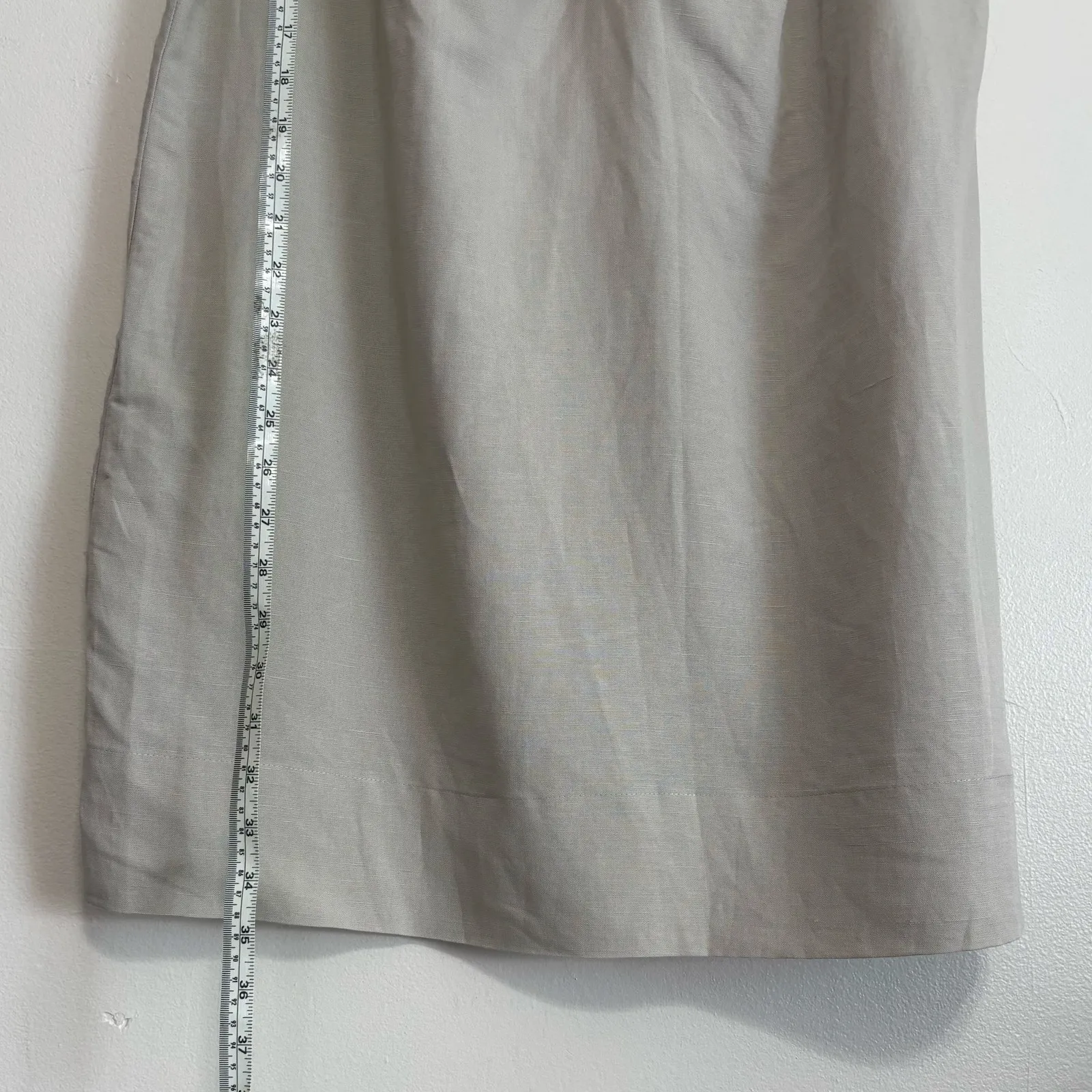 New York & Company Gray Linen Blend Shift Dress Beaded XL - Image 4
