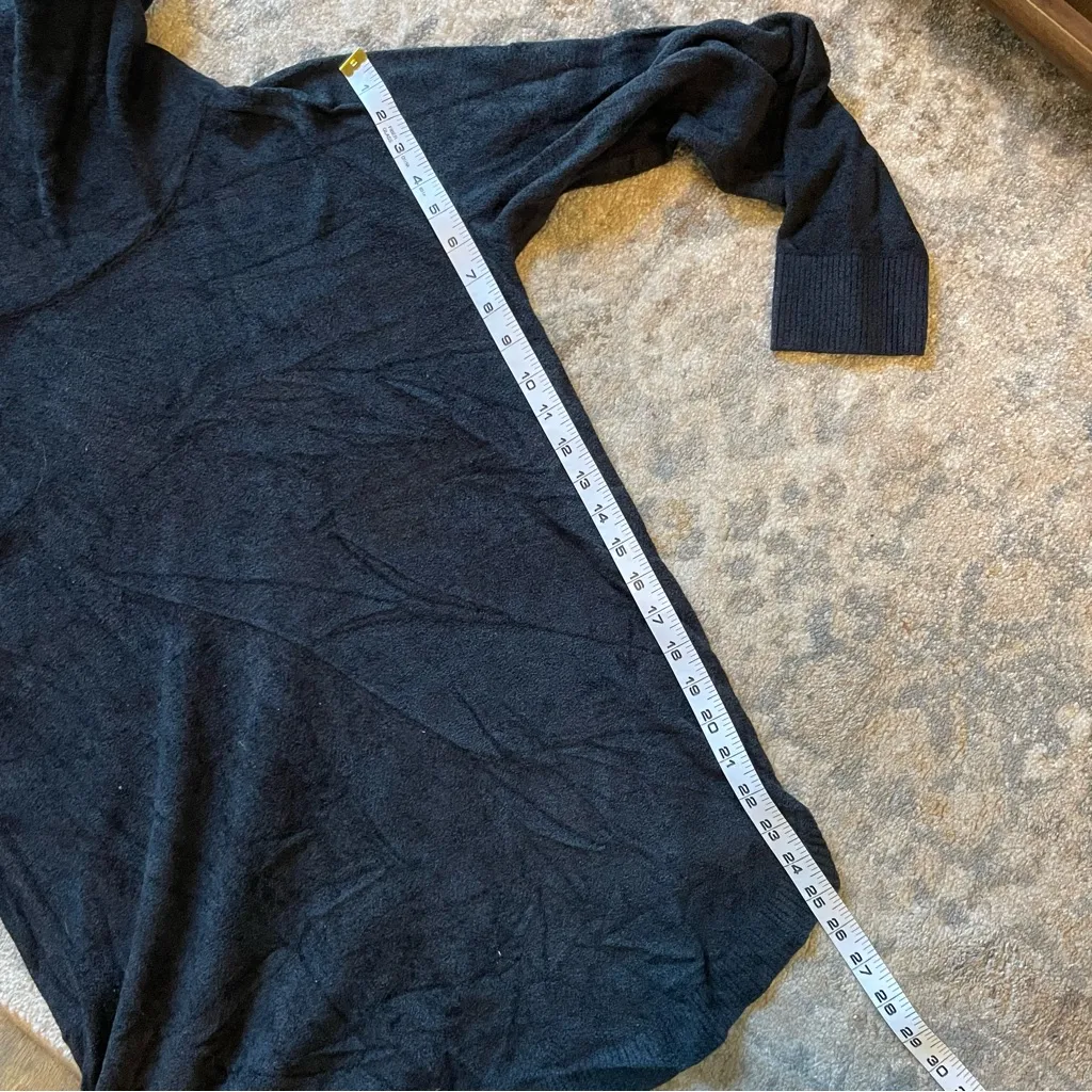 Barefoot Dreams Cozy Chic Ultra Lite Black Chenille Cowl Neck Sweater Dress M - Image 8