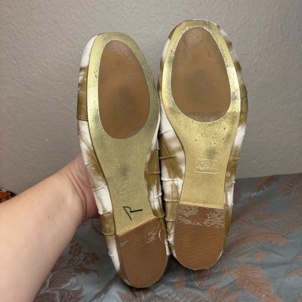 Korks Palmer Ballet Flat Khaki Tie Dye Size 11 - Image 11
