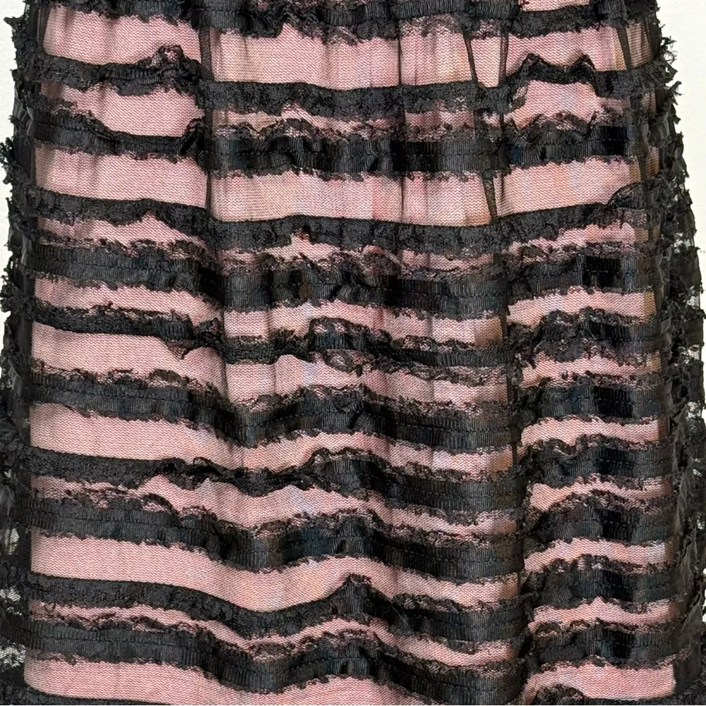 Eight Sixty Black Tank Top Style Dress Sheer Lace Skirt Women’s Size Small - Image 7