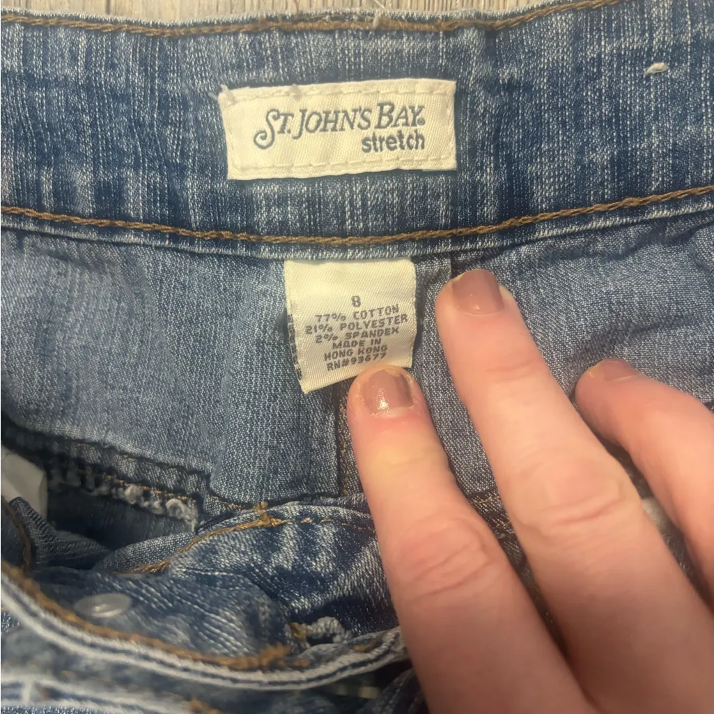 St. John's Bay Blue Women's Bermuda Shorts - Image 3