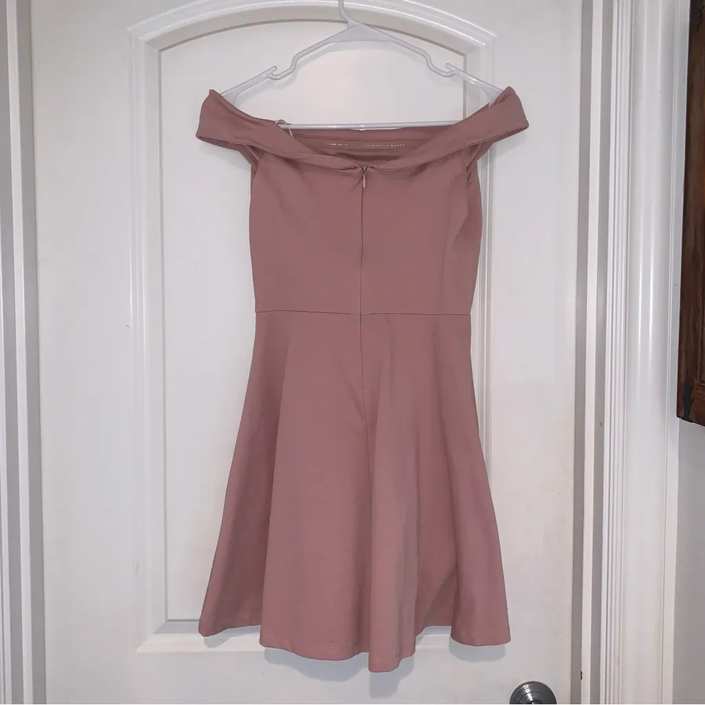 Lulu’s Season of Fun Blush Pink Off-the-Shoulder Skater Dress Spring Summer - Image 9
