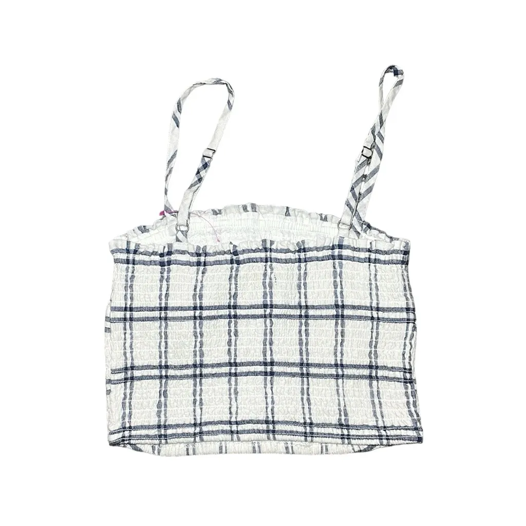 Abercrombie & Fitch Womens Windowpane Sheered‎ Crop Top and Shorts Set Small - Image 6