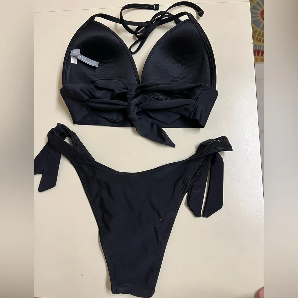 Aerie Bikini Set Hi-Leg Cheeky Bikini Bottom & Perky Triangle Bikini Top - Small - Image 2