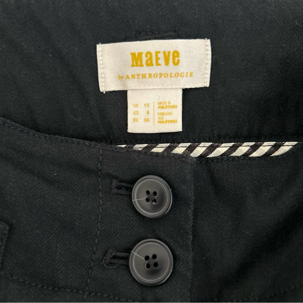 Maeve by Anthropologie Naomi Wide-Leg Flare Pants black US 6 - Image 14