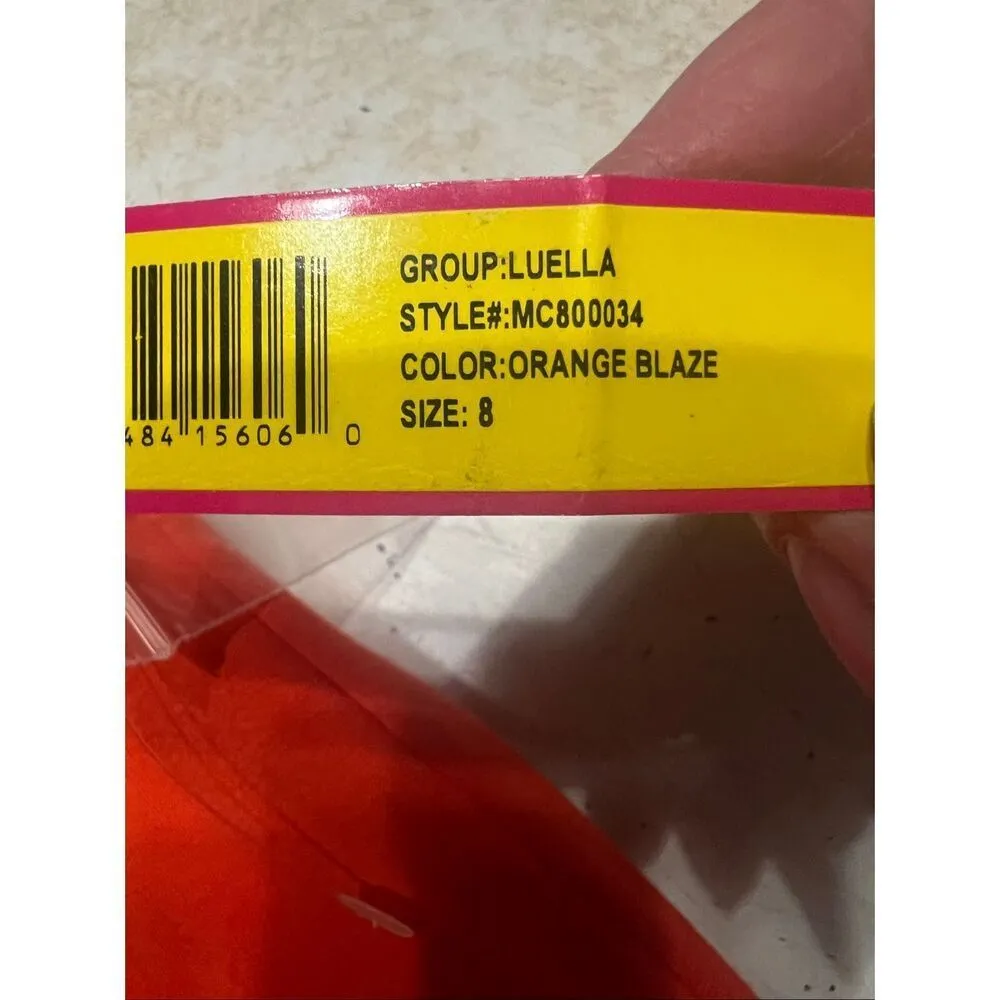 Catherines Catherine  Orange Blaze Mock Wrap Skirt Sz 8 NWT - Image 4