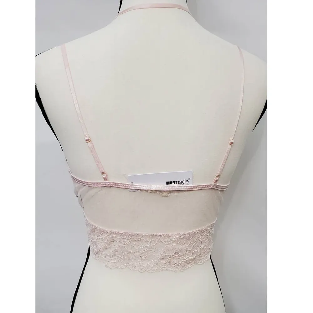 Revolve LA Made Lace‎ Bralette (NWT) Pink Size L - Image 2
