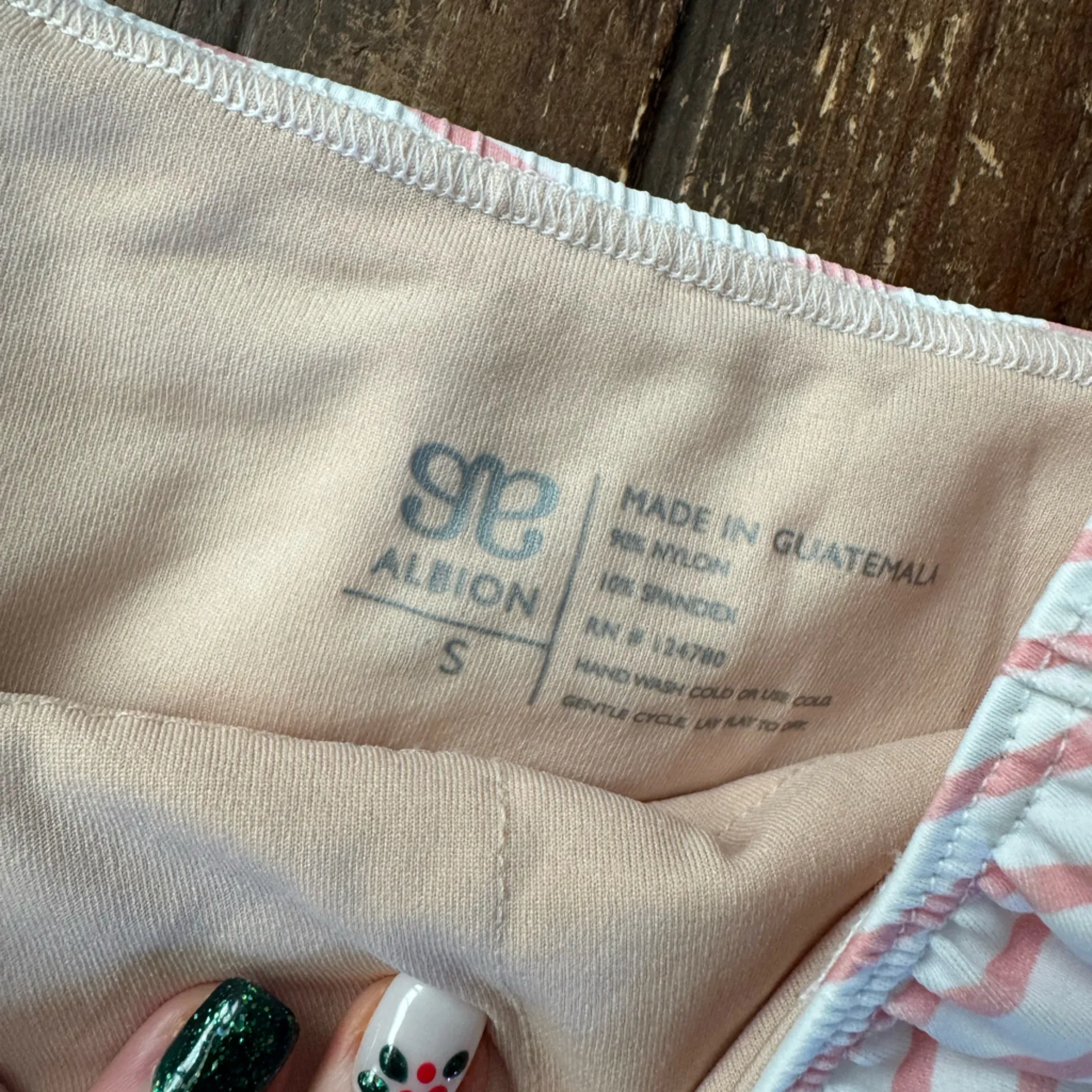 Albion Fit Candy Striped Ruffle Crop Top - Image 3