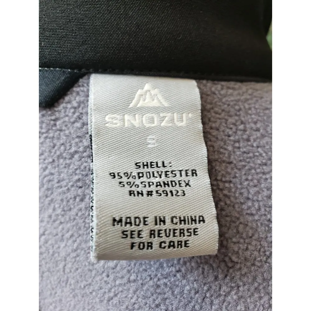 Snozu Trailblazer Jacket Womens Small Black Fleece Lined Long Sleeve Full Zipper - Image 3