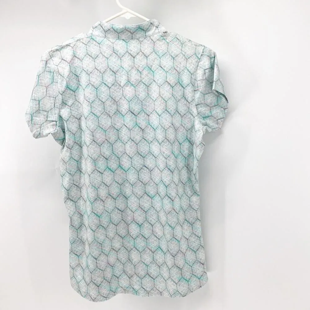 Pebble Beach Dry LuxeTeal Gray Geometric V - Image 8