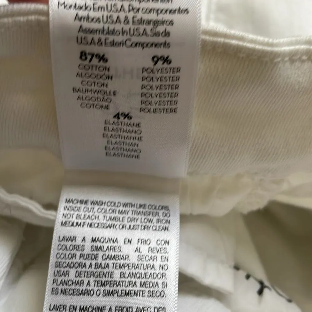 Mother Looker Ankle Fray Jeans Little Miss Innocent White Size 25 - Image 13