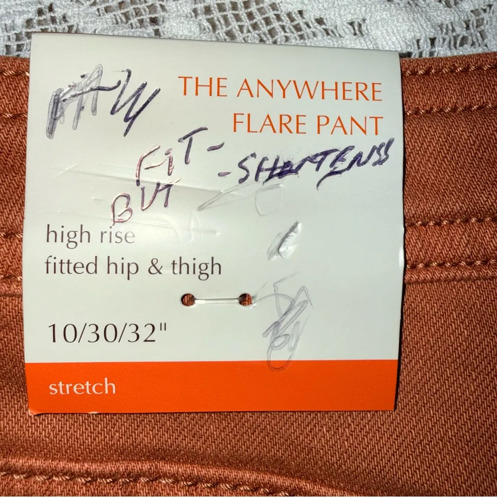 Knox Rose Women’s The Anywhere High Rise Flare Terracotta Pants Size 10 - Image 7