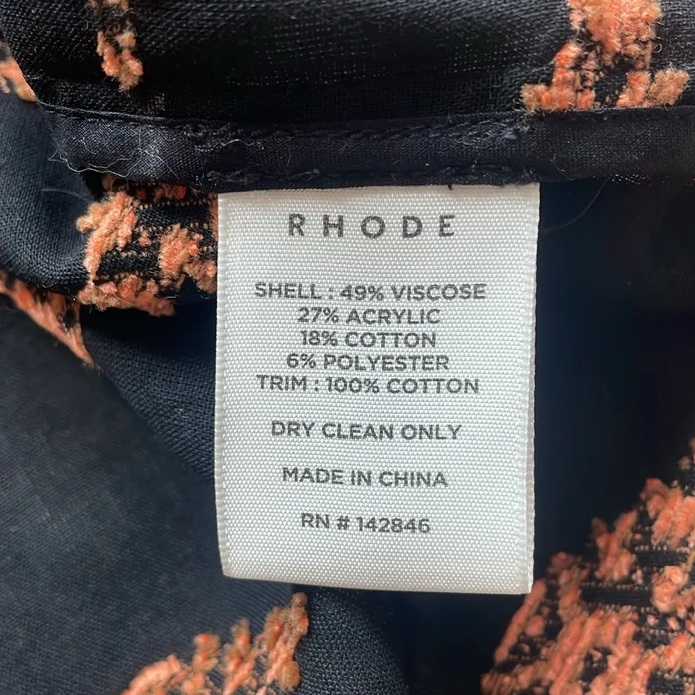 RHODE Nessa Top In Ikat Clip Jacquard In Multi Black Size XS - Image 16