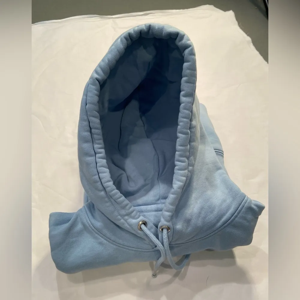 Hoodie Sweatshirt, light Blue, Kangaroo pouch, size M, My Oat Milk Frees all the Blue Size M - Image 4