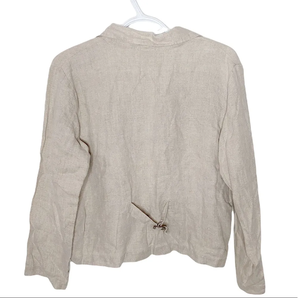 Melrose Collectibles petite vintage patch pocket boxy linen blazer size 8p - Image 19