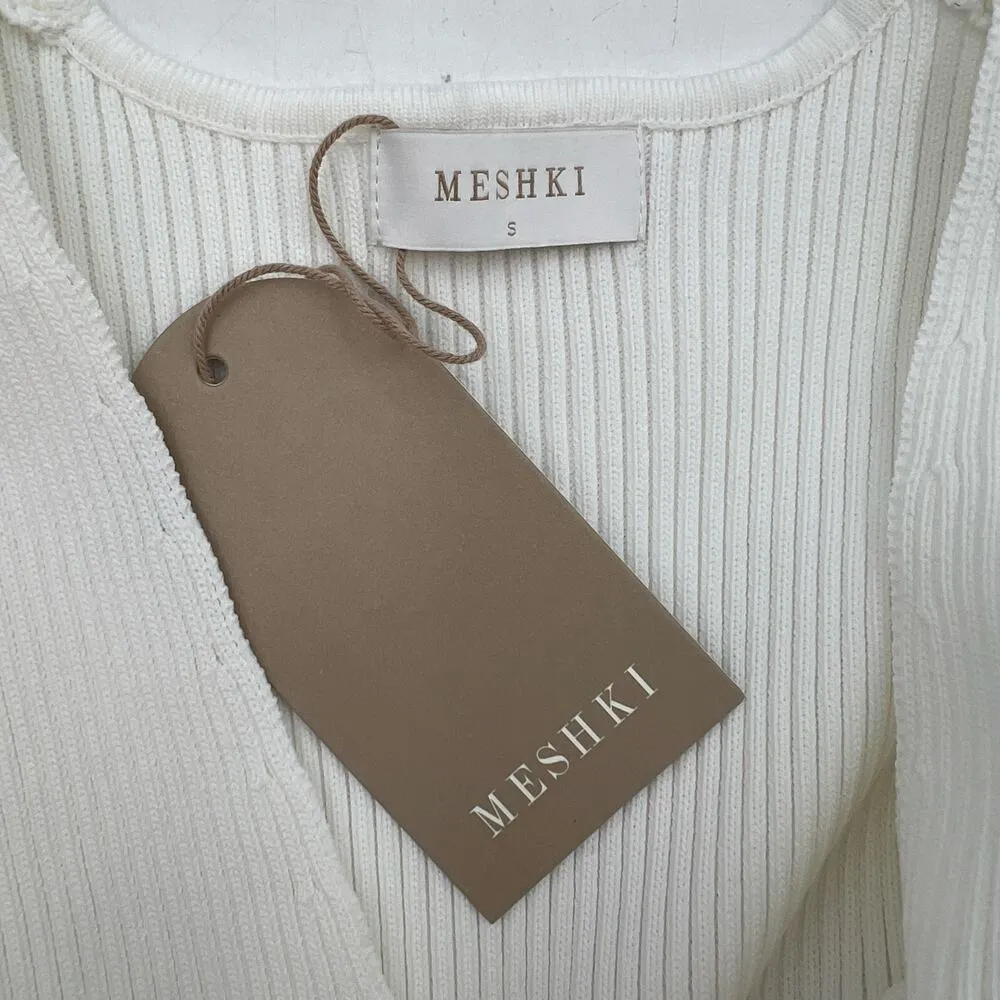 Meshki Kaesha Knit Maxi Dress White - Image 3