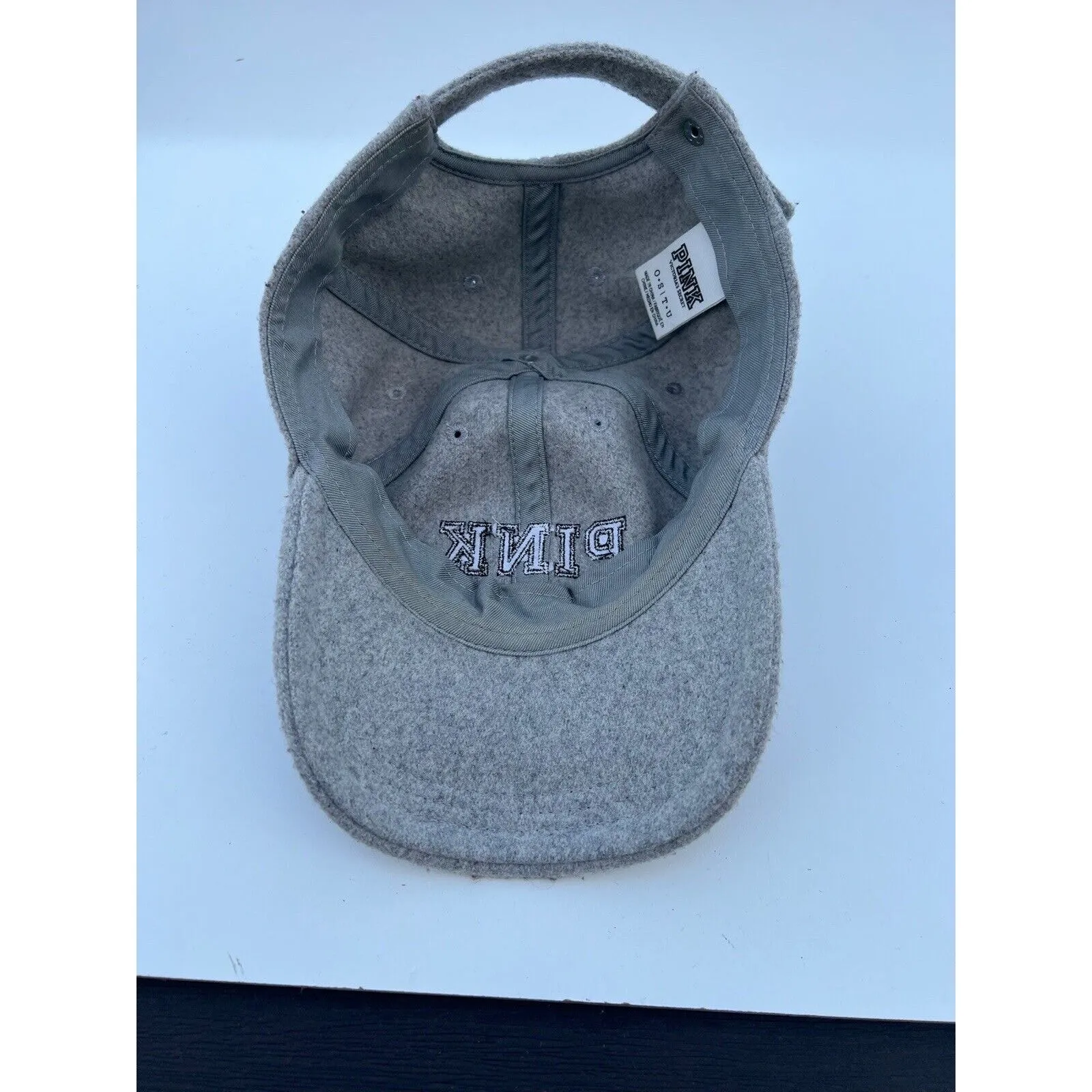 Victoria’s Secret Pink Baseball‎ Cap Womens Adjustable Strap Hat Gray - Image 5