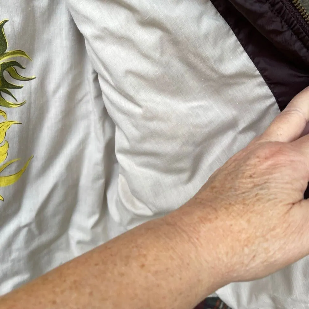 Cabi size L quilted brown vest with sunflower interior - Image 7