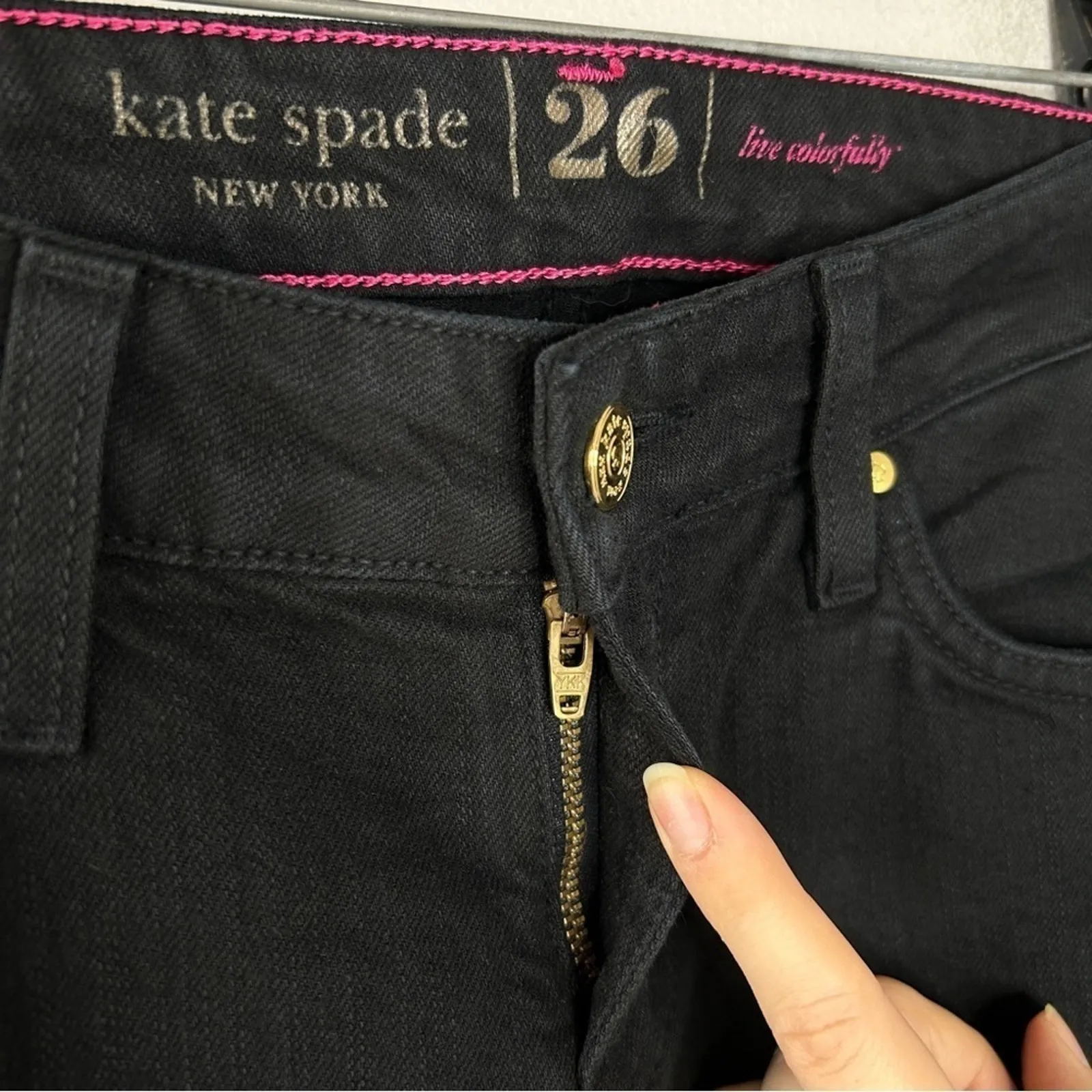 KATE SPADE Jeans Womens 26 Black Skinny Denim Casual Feminine Chic Capsule Basic - Image 6