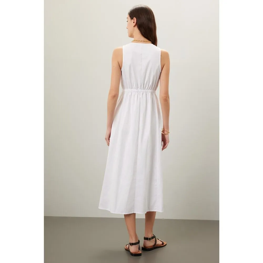 AREA STARS White Cotton Waist Cinching Sleeveless Jean A - Image 2