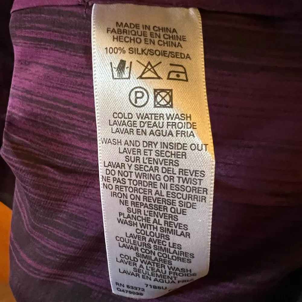 French Connection Women’s Silk Dress Purple Shift Lightweight Size 8 - Image 6